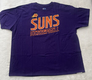 Phoenix Suns NBA Basketball T Shirt Purple Graphic Logo Mens 2XL Tee